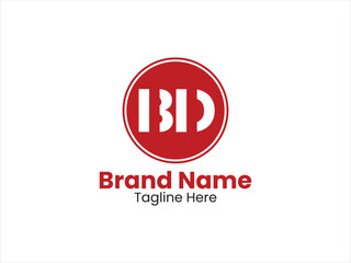 Flat design BD logo design