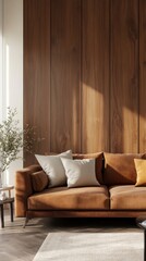 Warm Minimalist Living Room 