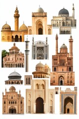 Obraz premium Ornate religious structures; diverse architectural styles.