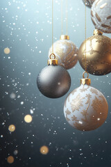 Fototapeta premium Christmas background with christmas balls 