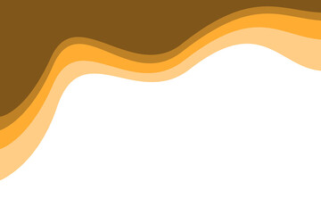 Brown wave combination layer modern background with white space for text and message. template design	