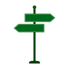 Signpost icon. Pointer. Colored silhouette. Front view. Vector simple flat graphic illustration. Isolated object on white background. Isolate.