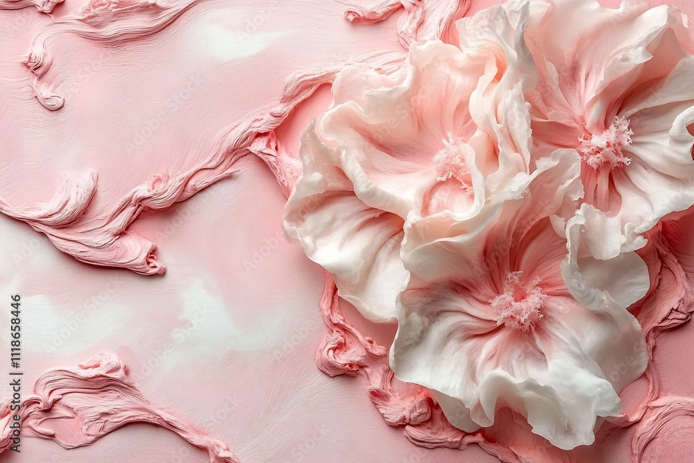 Poster light pink gradient background transitioning smoothly between soft pastel tones leaving plenty of ro
