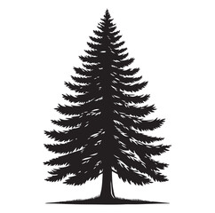 pine tree silhouette vector illustration