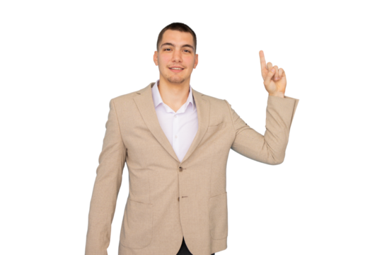 Portrait of a young male entrepreneur in formal attire