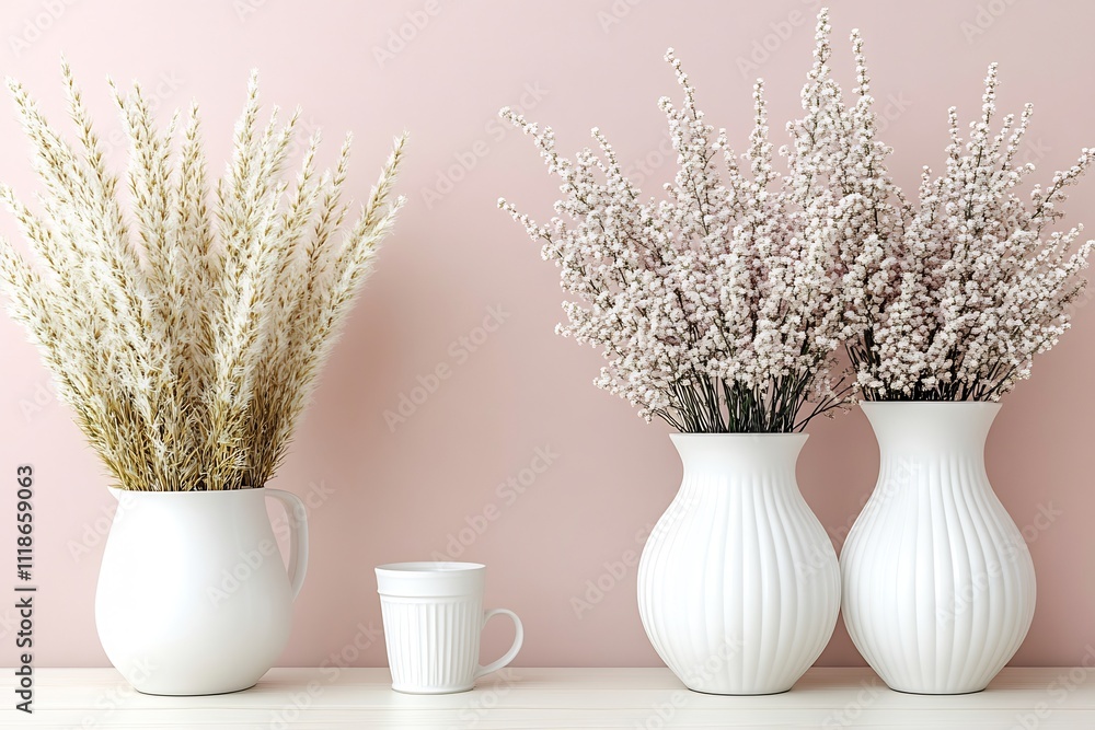 Poster soft pink background with delicate textures and smooth pastel gradients offering a minimalist aesthe