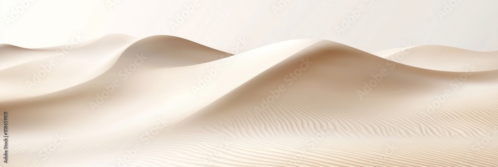 Aufkleber serene sand dunes with subtle patterns under soft light on a calm day