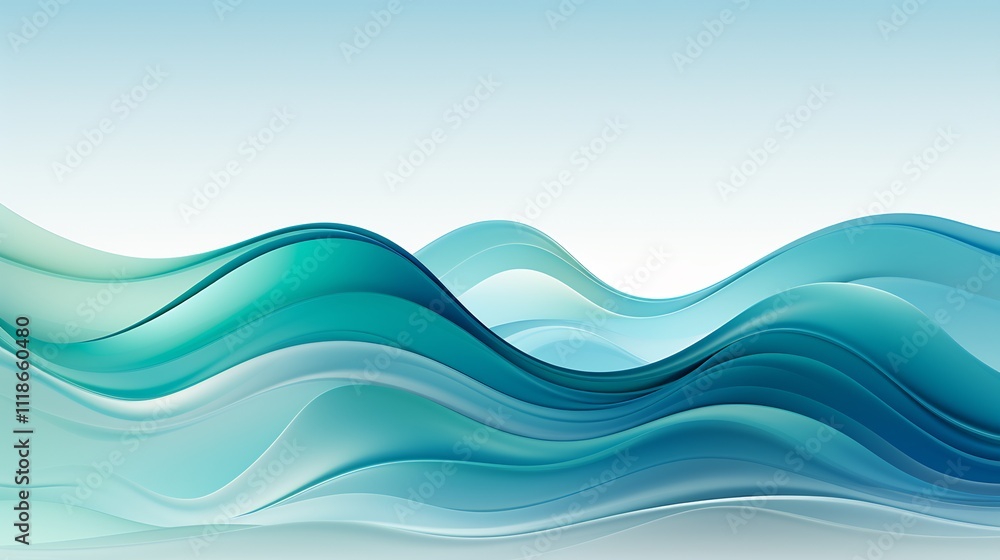 Poster vibrant background with smooth bluetogreen gradients minimalistic textures creating a cool and adapt