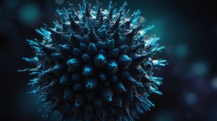 Obraz premium Dark Blue Virus