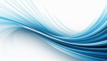 abstract blue lines speed across a white background presentation design featuring a simple flat illustration in a minimalist with a large copy space