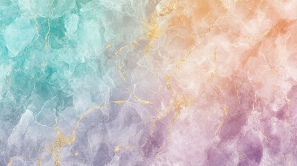 Soft pastel colors blend harmoniously with striking golden veins, providing an elegant background suitable for overlays and text placement. Generative AI
