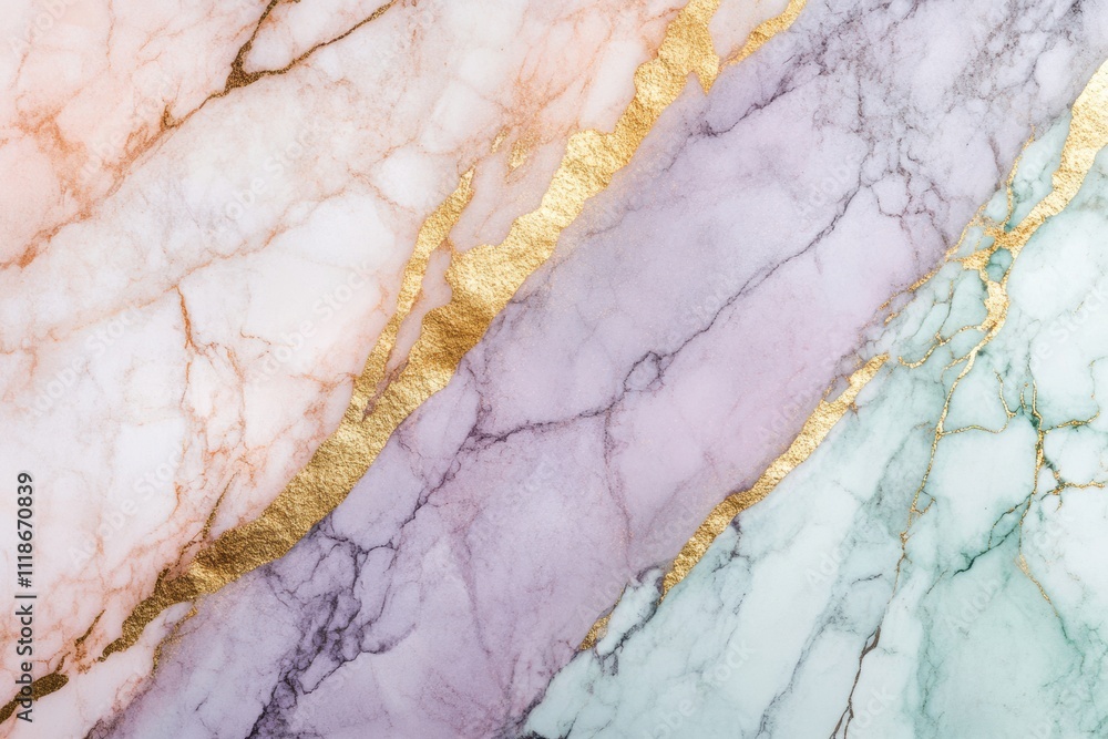 Poster this captivating abstract marble texture displays soft pastel colors with striking golden veins, off