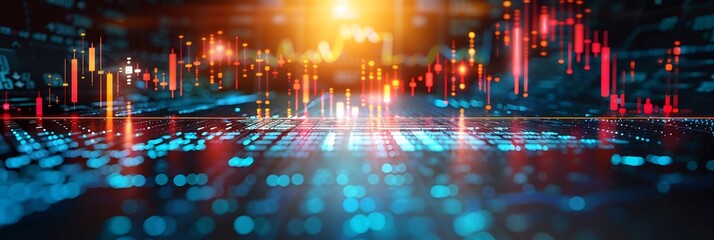 Clean minimalistic business backdrop showing financial trends economic indicators in a soft professional palette