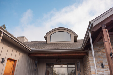 Large arched roof skylight window