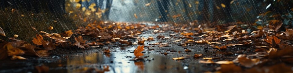 Fototapeta premium Autumn Rain