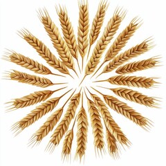 crown of wheat, adorned with rich grains, represents the essence of nature&rsquo;s harvest; the cereal stands tall, embodying the cycle of growth and nourishment.