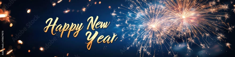 Poster fireworks display with text 