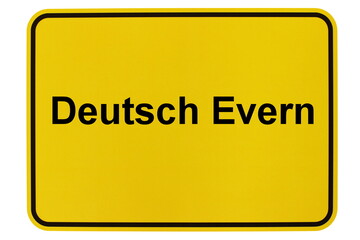 Illustration eines Ortsschildes der Gemeinde Deutsch Evern in Niedersachsen