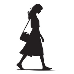 Traveler with Suitcase silhouette silhouette vector illustration