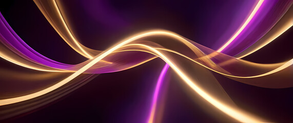 abstract streaks of glowing gold crimson and violet forming festive ribbon like shapes