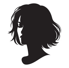 black african woman silhouette vector illustration