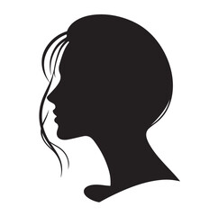 black african woman silhouette vector illustration