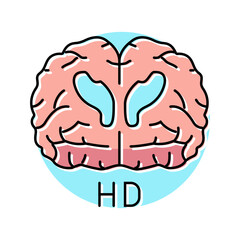 huntingtons disease color icon vector. huntingtons disease sign. isolated symbol illustration