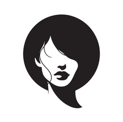 black african woman silhouette vector illustration