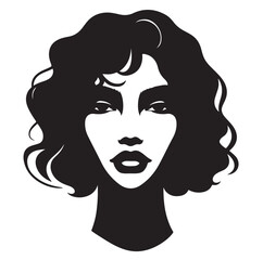 black african woman silhouette vector illustration