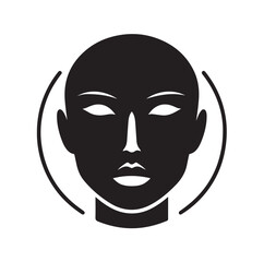 black african woman silhouette vector illustration