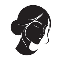 black african woman silhouette vector illustration