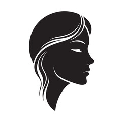 black african woman silhouette vector illustration