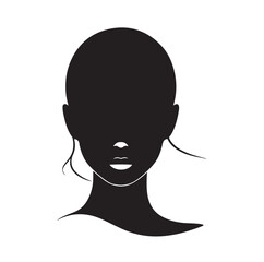 black african woman silhouette vector illustration
