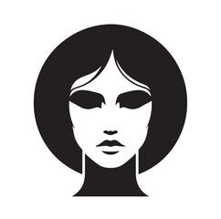 black african woman silhouette vector illustration