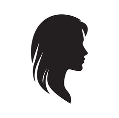 black african woman silhouette vector illustration