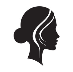 black african woman silhouette vector illustration