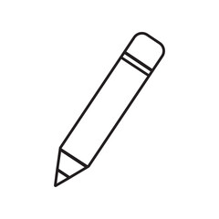 pencil line Icon flat design vector illustration isolated