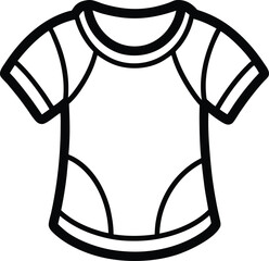 Line art baby t-shirt vector