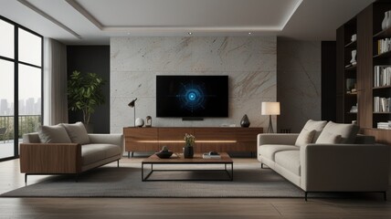 Modern Dark Living Room