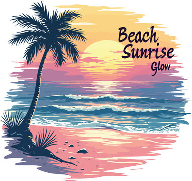 Big wave artwork Beach modern abstract art Enjoy beach life Take me to the beach Sunshine parad