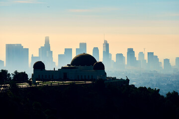 panoramic view of the megalopolis with skyscrapers