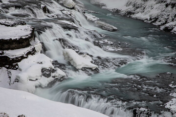 Gulfoss Waterfall in winter, Iceland