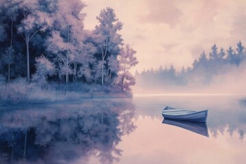 Obraz premium Serene Morning Reflection