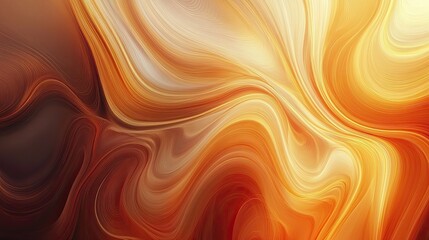 Abstract swirling pattern in warm tones of orange, brown, and beige.