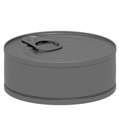 3D render of a canned food container with transparent background