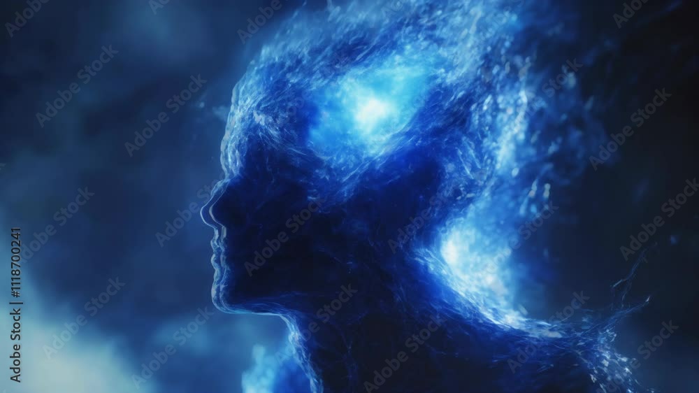 Poster exploring the concept of energy and transformation through captivating visual effects
