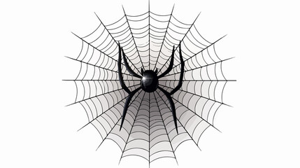 Obraz premium Spider Web Vector Symbol Design for Website Icons. Abstract and Modern Illustration Element in Black Color. Graphic Vector Art Logo Concept.