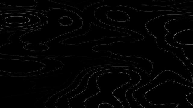 Animated Outline Topographic Contour Map. Abstract moving topographic map lines.
Wavy Lines Background 4K Full HD Seamless Loop. Abstract black digital shiny texture wave material movement background.