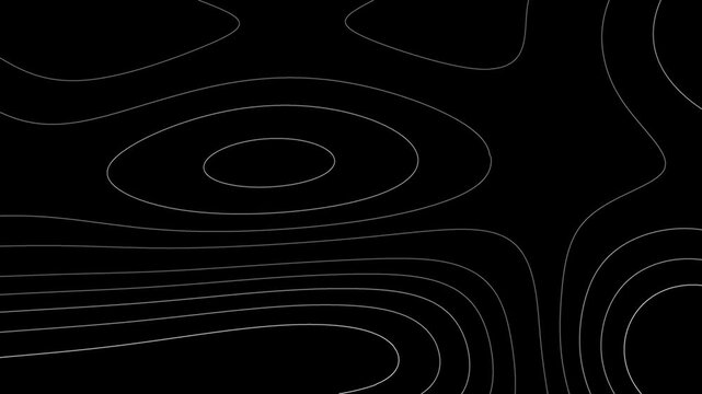 Animated Outline Topographic Contour Map. Abstract moving topographic map lines.
Wavy Lines Background 4K Full HD Seamless Loop. Abstract black digital shiny texture wave material movement background.