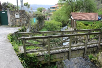 Fototapeta premium Ruta de senderismo de Domaio, Galicia